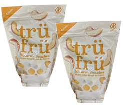 2 Packs Tru Fru  Nature&#39;s Peaches Hyper-Dried Fresh In Crème NET WT  16 Oz - $35.50