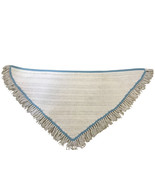 Triangular Baby Lap Afghan/Blanket Throw White Blue Handmade Crocheted 3... - €13,91 EUR