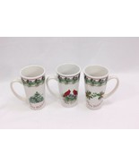 Tii Ceramic Christmas Latte Tall Mugs 6&quot; Set of 3 Xmas - $179.89 MXN