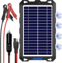 POWOXI Upgraded 7.5W-Solar-Battery-Trickle-Charger-Maintainer-12V Portable - $53.84