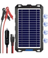 POWOXI Upgraded 7.5W-Solar-Battery-Trickle-Charger-Maintainer-12V Portable - £40.26 GBP