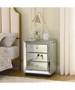 W 22&quot; X D 16 &#39; X 26.8&quot; Flash Silver Mirror Three Drawer Cabinet - $7,309.69 MXN