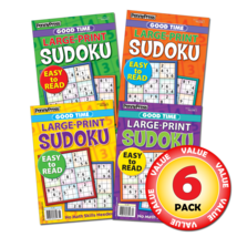 PennyDell Good Time Large-Print Sudoku Puzzles 6-issue Pack - $23.95