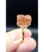 Black Gold Super Seven Pixiu Ring | Super 7 Crystal Ring | Wealth Amulet - $134.00