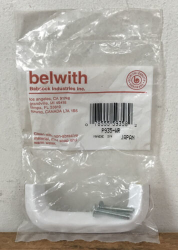 NEW Sealed Belwith Porcelain Art Deco Red Stripe Cabinet Drawer Pulls Ha... - $15.83