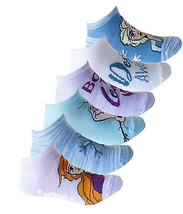 Disney MULTI Little Girls Frozen 6-Pack No-Show Ankle Socks, US 6-8.5 - $10.88
