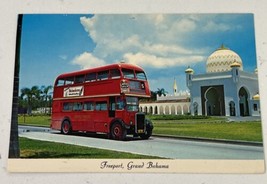 Vintage Freeport Grand Bahama Double Decker Bus El Casino 4x6 Postcard U... - $3.96