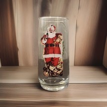 Vintage Coca Cola Haddon Sundblom Santa Claus glass  2 of 3- 93761 Series 2 - £7.34 GBP