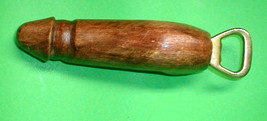 Penis Bottle Opener Wood carving BLACK or BROWN handmade 6  10 or 12 inch wood - £18.13 GBP
