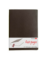 A5 Extra Thick Brown Leather Journal, Blank Paper Notebook Sketchbook, 6... - £27.68 GBP