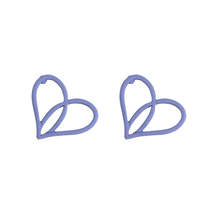 Purple Enamel Heart Stud Earrings - £9.76 GBP