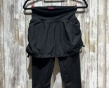 Spanx Capri Leggings With Skirt Overlay Women Small S Black B59 - $28.04