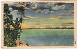 Postcard Yellowstone Lake &amp; Absaroka Range Yellowstone National Park Wyoming - $4.94