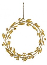 New Metal Hanger, Wreath, Gold, Ø 12cm, &quot; Germany &quot;, Handmade - $25.25