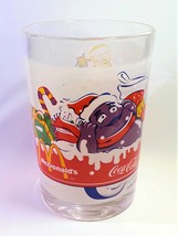 Coca Cola x McDonald&#39;s Mascot (Grimace) 2001 Christmas Tumbler Drinking Glass - £22.30 GBP