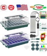 Indoor Plant Germination Kit: 80 Cells with Adjustable Brightness Grow L... - $75.52 CAD
