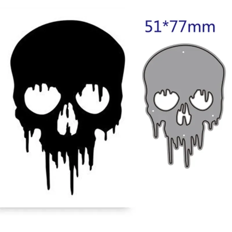 Halloween Bleeding Skull Metal Cutting Dies Scrapbooking Card Making Craft - $10.73