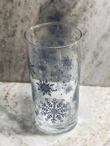 Old Fashion Snowflakes 16.3 oz Glass: 6”. Christmas/Seasonal/Holiday - £12.69 GBP