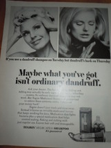 Tegrin Medicated Shampoo Print Magazine Ad 1969 - $3.99