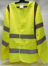 Hi-Vis Jacket Two Band &amp; Brace Strips Yellow Safety Vest Extra Large XL ... - £5.01 GBP