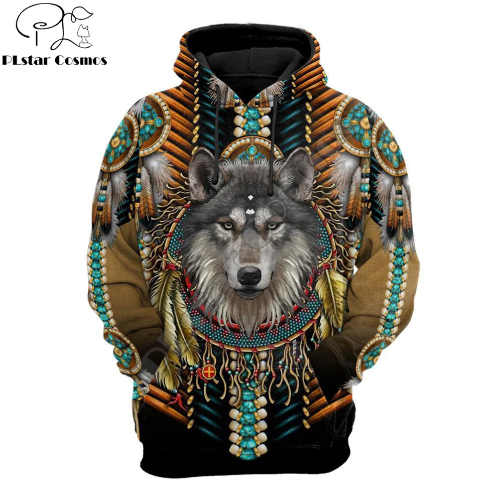 Beautiful Tribal Native  3D All Over Printed Men Hoodie Autumn Unisex  Zip Pullo - £133.02 GBP