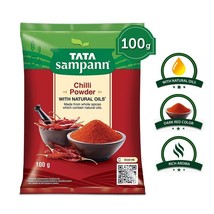 Tata Sampann Chilli Mirchi Laal Mirch Powder with Natural Oils 100 g, Free Ship - £8.32 GBP