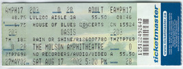 Oasis 2002 Full Ticket Molson Amphitheater Toronto Rare House Of Blues Mint - £6.90 GBP