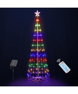 Solar Powered Led Outdoor Christmas Tree Light, Outside Lighted Cone Xma... - £70.07 GBP