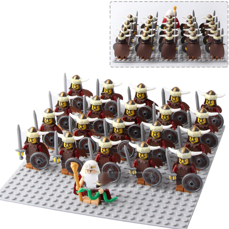20pcs Hun Army Warriors + 1pcs Egypt Pharaoh Minifigure Blocks Toy