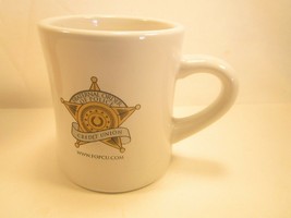 Coffee Cup Glass Mug INTERNATIONAL ORDER OF POLICE Credit Union [Y3A5] - $18.24