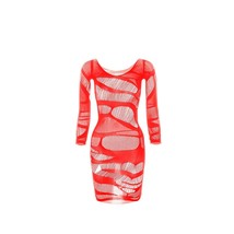    See Through Club Party Dress For Women 2022 Long Sleeve  Off  Tight Mini Dres - £60.10 GBP