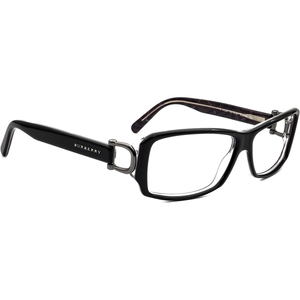 Burberry Sunglasses Frame Only B 4008 3016/87 Black Rectangular Italy 60 mm - $99.99