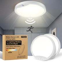 2-Pack Motion Sensor Ceiling Lights Hard-Wired, 9Inch Indoor Motion Activated Le - £51.95 GBP