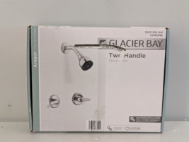GLACIER BAY Two Handle 1-Spray Shower Faucet Set in Chrome 1.75 GPM 1002... - $34.64
