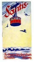 SANTIS Ski Brochure 1950&#39;s Switzerland Cable Car in German Schnebenahn - £13.53 GBP