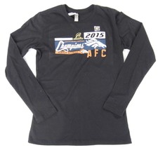 Denver Broncos 2015 AFC Champions Womens Long Sleeved T-Shirt Black Small NWT - £5.98 GBP