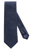 Eton Paisley Silk Tie, Color Navy - $50.00