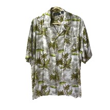 Men&#39;s Hawaiian Aloha Shirt by Puritan Size Large Palm Trees - £18.27 GBP