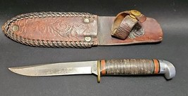 Vintage Western Boulder Colo Patented 4 3/8&quot; Fixed Blade Hunting Knife w... - $139.84
