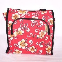 Bovano USA Tote Bag Red Flower Pattern  - $14.16