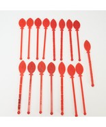 New England Oyster House Swizzle Sticks 6&quot; long Red Lobster Lot of 16  V... - $21.49 CAD