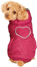 Reversible Girly Puffer Pink Dog Coat with Animal Print - Fashionable &amp; ... - £14.29 GBP