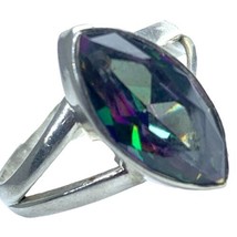 sterling silver mystic topaz ring size 6 - £38.36 GBP