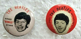 Paul Ringo Beatles Pinback Pins 1964 SEL TAEB Green Duck - £22.92 GBP