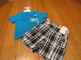 Baby Kenneth cole shorts polo shirt set 24 MO months boys NEW - £10.25 GBP