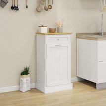 White Tilt-Out Kitchen Trash Cabinet with Drawer &amp; Compartment - $2,255.24 MXN