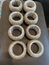 Glam Beaded Silver/Gray Napkin Rings Set of 6 - $15.00