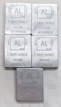Lotto Di 5 X 1 Oncia Troy, Barra In Alluminio 0.999 Puro, 5 Pezzi - $34.64