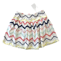 Gymboree Girl 100% Cotton White Skirt Zig Zag Print Size 10 - £4.68 GBP