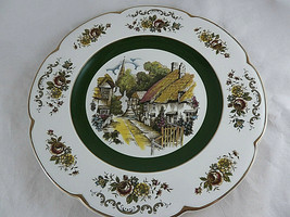 Ascot Wood and Sons England 10.5&quot; Vintage decorative plate Thatch roof Cottage - £11.67 GBP